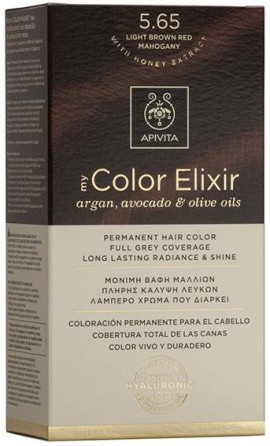 Apivita My Color Elixir 5.65 Καστανό Ανοιχτό Κόκκινο Μαόνι