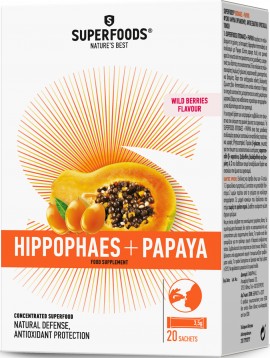 Superfoods Ιπποφαές + Papaya, 20 Φακελάκια